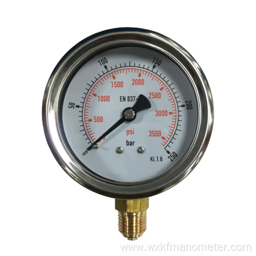 back bottom connection pressure gauges